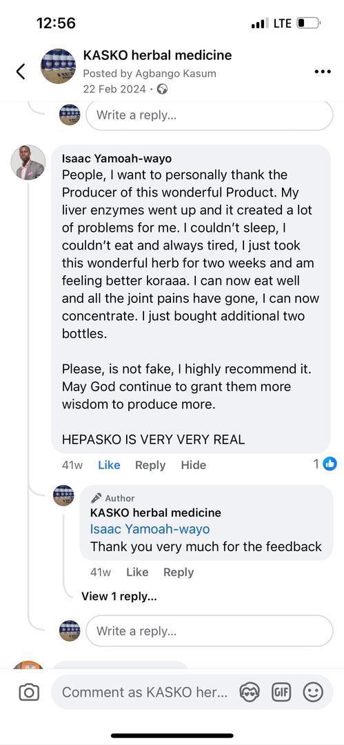 Client testimonial screenshot