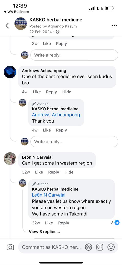 Client testimonial screenshot