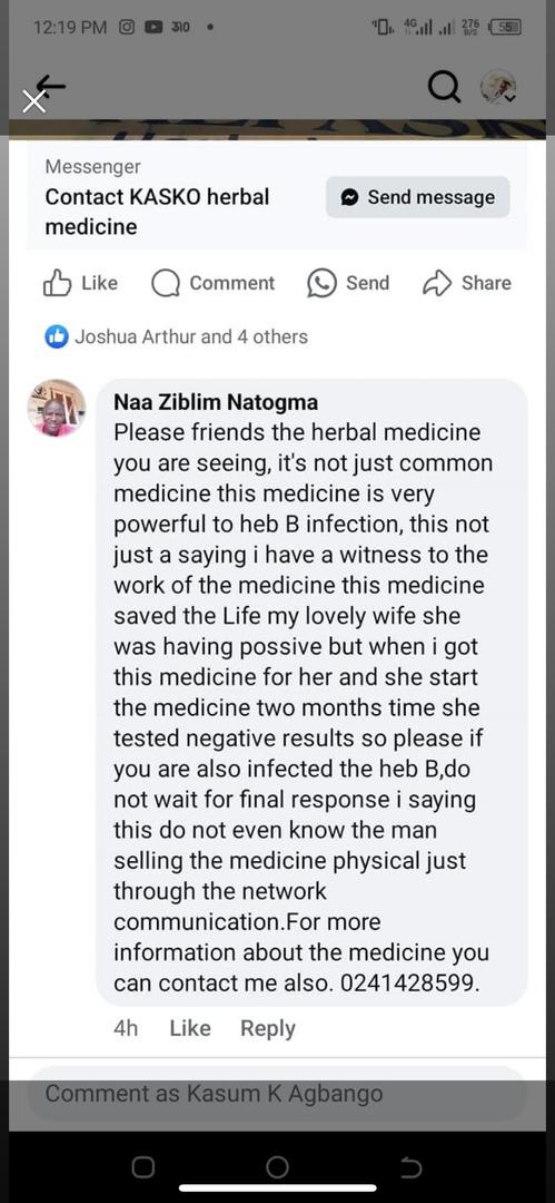 Client testimonial screenshot