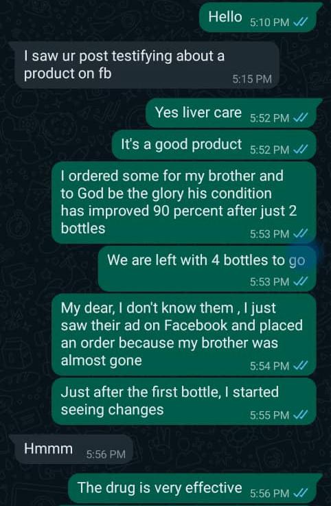 Client testimonial screenshot