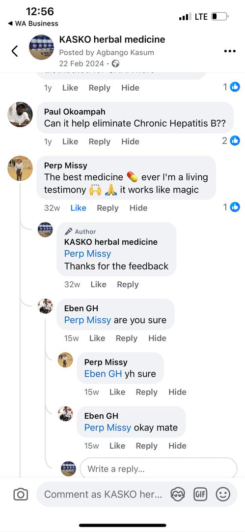 Client testimonial screenshot